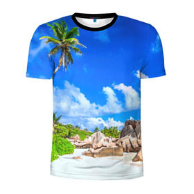 Мужская футболка 3D спортивная с принтом Сейшельские острова в Белгороде, 100% полиэстер с улучшенными характеристиками | приталенный силуэт, круглая горловина, широкие плечи, сужается к линии бедра | seychelles | восточная африка | индийский океан | каникулы | море | островное государство | отдых | отпуск | пальмы | песок | пляж | приключение | путешествие | рай | сейшелы | сейшельские острова | туризм