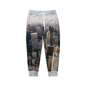 Детские брюки 3D с принтом New York в Белгороде, 100% полиэстер | манжеты по низу, эластичный пояс регулируется шнурком, по бокам два кармана без застежек, внутренняя часть кармана из мелкой сетки | america | new york | usa | америка | высотки | мегаполис | нью йорк | столица мира | сша | штаты