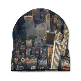 Шапка 3D с принтом New York в Белгороде, 100% полиэстер | универсальный размер, печать по всей поверхности изделия | america | new york | usa | америка | высотки | мегаполис | нью йорк | столица мира | сша | штаты
