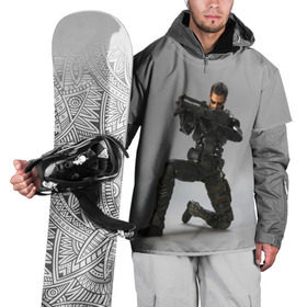 Накидка на куртку 3D с принтом Адам Дженсен в Белгороде, 100% полиэстер |  | deus ex | human revolution | mankind divided | адам дженсен | деус экс