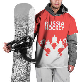 Накидка на куртку 3D с принтом Russia Hockey в Белгороде, 100% полиэстер |  | hockey | ru | rus | russia | russian | россия | сборная | хоккей