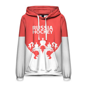 Мужская толстовка 3D с принтом Russia Hockey в Белгороде, 100% полиэстер | двухслойный капюшон со шнурком для регулировки, мягкие манжеты на рукавах и по низу толстовки, спереди карман-кенгуру с мягким внутренним слоем. | hockey | ru | rus | russia | russian | россия | сборная | хоккей
