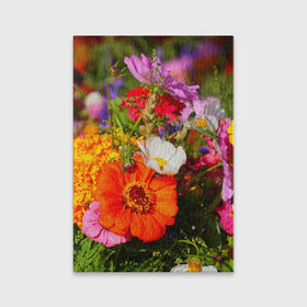 Обложка для паспорта матовая кожа с принтом Цветы в Белгороде, натуральная матовая кожа | размер 19,3 х 13,7 см; прозрачные пластиковые крепления | лепесток | природа | цветок | яркая