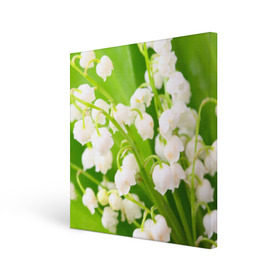 Холст квадратный с принтом Ландыши в Белгороде, 100% ПВХ |  | Тематика изображения на принте: весна | ландыш | цветок