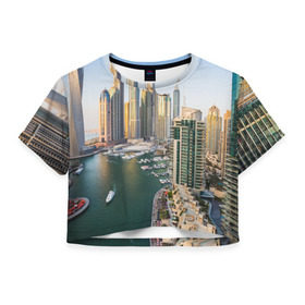 Женская футболка 3D укороченная с принтом Dubai в Белгороде, 100% полиэстер | круглая горловина, длина футболки до линии талии, рукава с отворотами | dubai | абу даби | арабские эмираты | ближний восток | богатство | бурдж халифа | дубай | изобилие | каникулы | мегаполис | нефть | оаэ | отпуск | персидский залив | роскошь | технологии | туризм | шейхи
