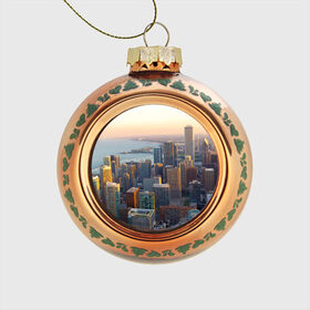 Стеклянный ёлочный шар с принтом Нью-Йорк в Белгороде, Стекло | Диаметр: 80 мм | america | new york | usa | америка | высотки | мегаполис | нью йорк | столица мира | сша | штаты