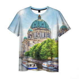 Мужская футболка 3D с принтом Германия в Белгороде, 100% полиэфир | прямой крой, круглый вырез горловины, длина до линии бедер | audi | berlin | bmw | europe | germany | берлин | германия | европа | евросоюз | ес | качество | машины | немцы | техника