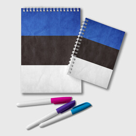 Блокнот с принтом Эстония в Белгороде, 100% бумага | 48 листов, плотность листов — 60 г/м2, плотность картонной обложки — 250 г/м2. Листы скреплены удобной пружинной спиралью. Цвет линий — светло-серый
 | Тематика изображения на принте: страна | эстония | эстонская республика