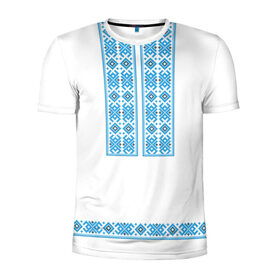 Мужская футболка 3D спортивная с принтом Вышивка 32 в Белгороде, 100% полиэстер с улучшенными характеристиками | приталенный силуэт, круглая горловина, широкие плечи, сужается к линии бедра | belarus | беларусь | вышивка