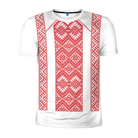 Мужская футболка 3D спортивная с принтом Вышивка 46 в Белгороде, 100% полиэстер с улучшенными характеристиками | приталенный силуэт, круглая горловина, широкие плечи, сужается к линии бедра | belarus | беларусь | вышивка