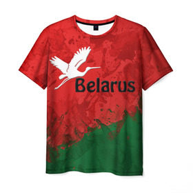 Мужская футболка 3D с принтом Belarus 2 в Белгороде, 100% полиэфир | прямой крой, круглый вырез горловины, длина до линии бедер | belarus | беларусь