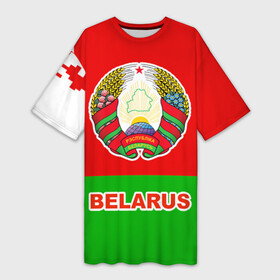 Платье-футболка 3D с принтом Belarus 5 в Белгороде,  |  | belarus | беларусь