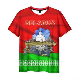 Мужская футболка 3D с принтом Belarus 13 в Белгороде, 100% полиэфир | прямой крой, круглый вырез горловины, длина до линии бедер | belarus | беларусь