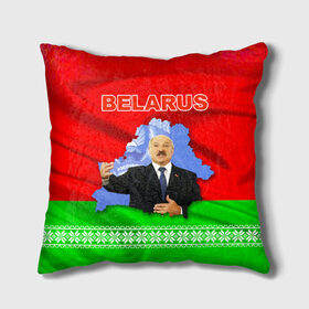Подушка 3D с принтом Belarus 15 в Белгороде, наволочка – 100% полиэстер, наполнитель – холлофайбер (легкий наполнитель, не вызывает аллергию). | состоит из подушки и наволочки. Наволочка на молнии, легко снимается для стирки | belarus | беларусь | лукашенко | президент