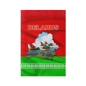 Обложка для паспорта матовая кожа с принтом Belarus 16 в Белгороде, натуральная матовая кожа | размер 19,3 х 13,7 см; прозрачные пластиковые крепления | 