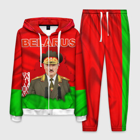 Мужской костюм 3D с принтом Belarus 17 в Белгороде, 100% полиэстер | Манжеты и пояс оформлены тканевой резинкой, двухслойный капюшон со шнурком для регулировки, карманы спереди | belarus | беларусь | лукашенко | президент