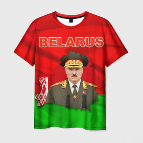 Мужская футболка 3D с принтом Belarus 17 в Белгороде, 100% полиэфир | прямой крой, круглый вырез горловины, длина до линии бедер | Тематика изображения на принте: belarus | беларусь | лукашенко | президент