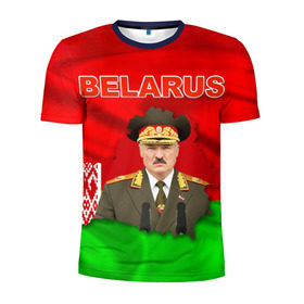 Мужская футболка 3D спортивная с принтом Belarus 17 в Белгороде, 100% полиэстер с улучшенными характеристиками | приталенный силуэт, круглая горловина, широкие плечи, сужается к линии бедра | belarus | беларусь | лукашенко | президент