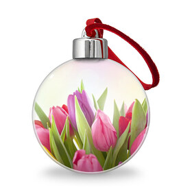 Ёлочный шар с принтом Тюльпаны в Белгороде, Пластик | Диаметр: 77 мм | 8 марта | аромат | букет | вазон | великолепие | дача | девушки | женщины | краски | красота | куст | лужайка | милые цветы | огород | палитра | прелесть | радуга | растение | тюльпаны