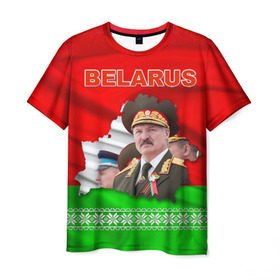 Мужская футболка 3D с принтом Belarus 18 в Белгороде, 100% полиэфир | прямой крой, круглый вырез горловины, длина до линии бедер | belarus | беларусь | лукашенко | президент