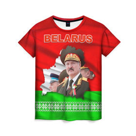 Женская футболка 3D с принтом Belarus 18 в Белгороде, 100% полиэфир ( синтетическое хлопкоподобное полотно) | прямой крой, круглый вырез горловины, длина до линии бедер | belarus | беларусь | лукашенко | президент
