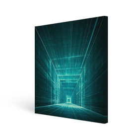 Холст квадратный с принтом Цифровой тоннель в Белгороде, 100% ПВХ |  | глубины сознания | интернет | коридор | матрица | оптическая иллюзия | секрет | сеть | тайна | тоннель