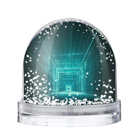 Снежный шар с принтом Цифровой тоннель в Белгороде, Пластик | Изображение внутри шара печатается на глянцевой фотобумаге с двух сторон | глубины сознания | интернет | коридор | матрица | оптическая иллюзия | секрет | сеть | тайна | тоннель