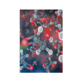 Обложка для паспорта матовая кожа с принтом Малекула в Белгороде, натуральная матовая кожа | размер 19,3 х 13,7 см; прозрачные пластиковые крепления | Тематика изображения на принте: вирус | клетка | макро | медицина | молекула