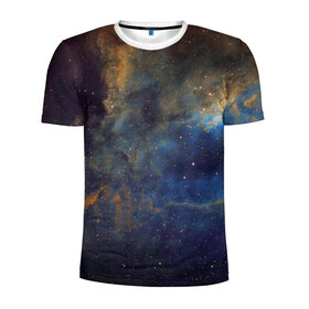 Мужская футболка 3D спортивная с принтом Космос в Белгороде, 100% полиэстер с улучшенными характеристиками | приталенный силуэт, круглая горловина, широкие плечи, сужается к линии бедра | галактика | звезды | космос | небо | планеты