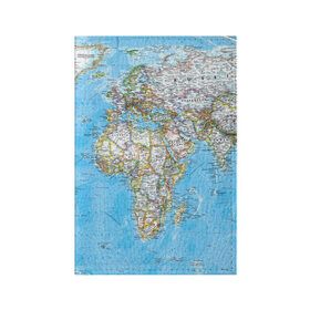 Обложка для паспорта матовая кожа с принтом Карта 2 в Белгороде, натуральная матовая кожа | размер 19,3 х 13,7 см; прозрачные пластиковые крепления | Тематика изображения на принте: map | world | карта | мир
