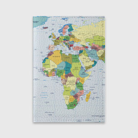 Обложка для паспорта матовая кожа с принтом Карта 9 в Белгороде, натуральная матовая кожа | размер 19,3 х 13,7 см; прозрачные пластиковые крепления | Тематика изображения на принте: map | world | карта | мир