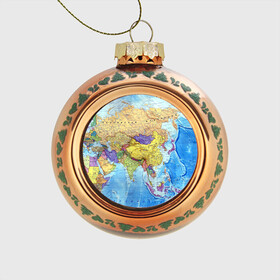 Стеклянный ёлочный шар с принтом Карта 10 в Белгороде, Стекло | Диаметр: 80 мм | Тематика изображения на принте: map | world | карта | мир