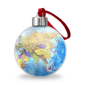 Ёлочный шар с принтом Карта 10 в Белгороде, Пластик | Диаметр: 77 мм | Тематика изображения на принте: map | world | карта | мир