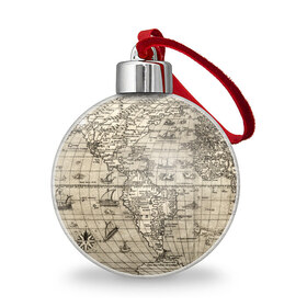 Ёлочный шар с принтом Карта 15 в Белгороде, Пластик | Диаметр: 77 мм | Тематика изображения на принте: map | world | карта | мир