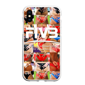 Чехол для iPhone XS Max матовый с принтом Волейбол 1 в Белгороде, Силикон | Область печати: задняя сторона чехла, без боковых панелей | fiv3 | volleyball | волейбол