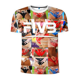 Мужская футболка 3D спортивная с принтом Волейбол 1 в Белгороде, 100% полиэстер с улучшенными характеристиками | приталенный силуэт, круглая горловина, широкие плечи, сужается к линии бедра | fiv3 | volleyball | волейбол
