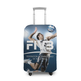 Чехол для чемодана 3D с принтом Волейбол 4 в Белгороде, 86% полиэфир, 14% спандекс | двустороннее нанесение принта, прорези для ручек и колес | fiv3 | volleyball | волейбол