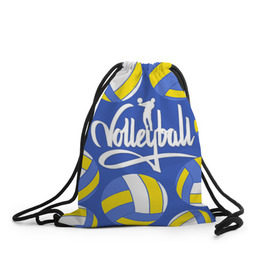 Рюкзак-мешок 3D с принтом Волейбол 6 в Белгороде, 100% полиэстер | плотность ткани — 200 г/м2, размер — 35 х 45 см; лямки — толстые шнурки, застежка на шнуровке, без карманов и подкладки | volleyball | волейбол