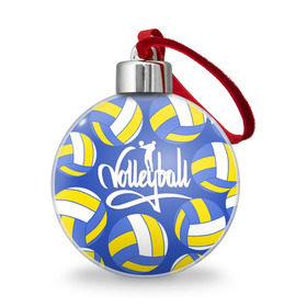 Ёлочный шар с принтом Волейбол 6 в Белгороде, Пластик | Диаметр: 77 мм | Тематика изображения на принте: volleyball | волейбол