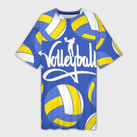 Платье-футболка 3D с принтом Волейбол 6 в Белгороде,  |  | volleyball | волейбол