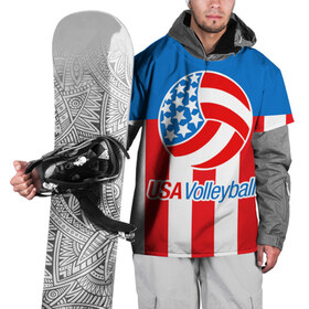 Накидка на куртку 3D с принтом Волейбол 15 в Белгороде, 100% полиэстер |  | usa | volleyball | волейбол