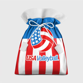 Подарочный 3D мешок с принтом Волейбол 15 в Белгороде, 100% полиэстер | Размер: 29*39 см | usa | volleyball | волейбол