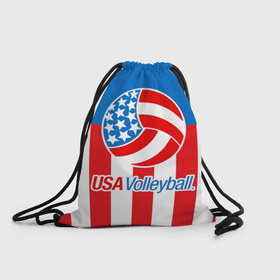 Рюкзак-мешок 3D с принтом Волейбол 15 в Белгороде, 100% полиэстер | плотность ткани — 200 г/м2, размер — 35 х 45 см; лямки — толстые шнурки, застежка на шнуровке, без карманов и подкладки | usa | volleyball | волейбол