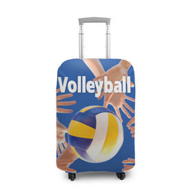 Чехол для чемодана 3D с принтом Волейбол 24 в Белгороде, 86% полиэфир, 14% спандекс | двустороннее нанесение принта, прорези для ручек и колес | volleyball | волейбол