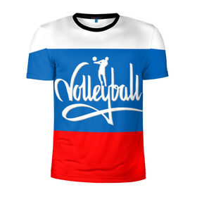 Мужская футболка 3D спортивная с принтом Волейбол 27 в Белгороде, 100% полиэстер с улучшенными характеристиками | приталенный силуэт, круглая горловина, широкие плечи, сужается к линии бедра | volleyball | волейбол