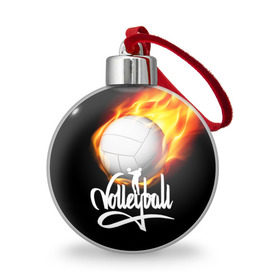 Ёлочный шар с принтом Волейбол 28 в Белгороде, Пластик | Диаметр: 77 мм | Тематика изображения на принте: volleyball | волейбол