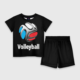 Детский костюм с шортами 3D с принтом Волейбол 29 в Белгороде,  |  | volleyball | волейбол