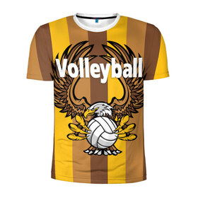Мужская футболка 3D спортивная с принтом Волейбол 30 в Белгороде, 100% полиэстер с улучшенными характеристиками | приталенный силуэт, круглая горловина, широкие плечи, сужается к линии бедра | volleyball | волейбол