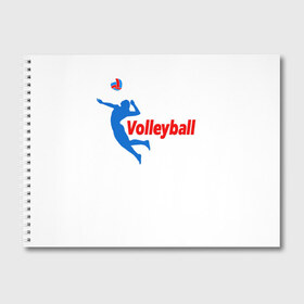 Альбом для рисования с принтом Волейбол 31 в Белгороде, 100% бумага
 | матовая бумага, плотность 200 мг. | volleyball | волейбол