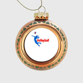 Стеклянный ёлочный шар с принтом Волейбол 31 в Белгороде, Стекло | Диаметр: 80 мм | Тематика изображения на принте: volleyball | волейбол
